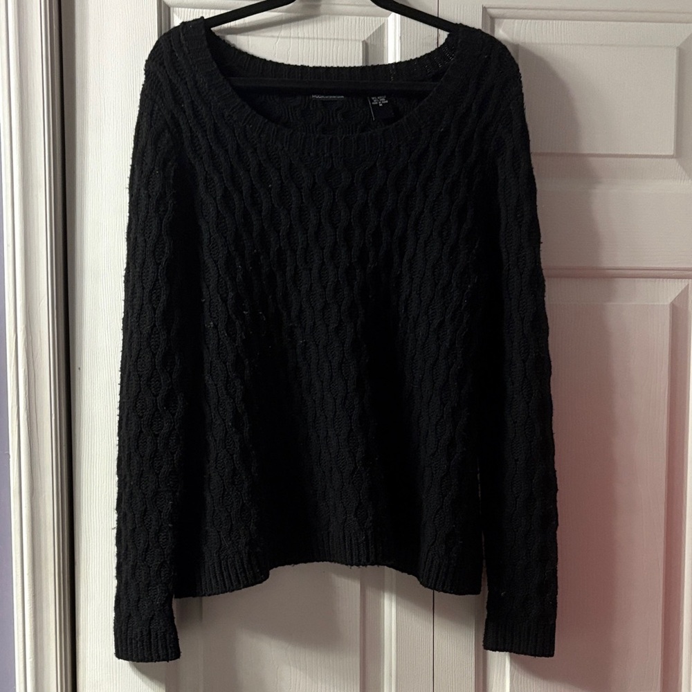 Moda International Black Scoop Neck Sweater